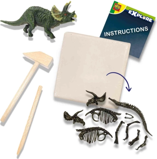 Bauen Sie das Triceratops-Skelett zusammen