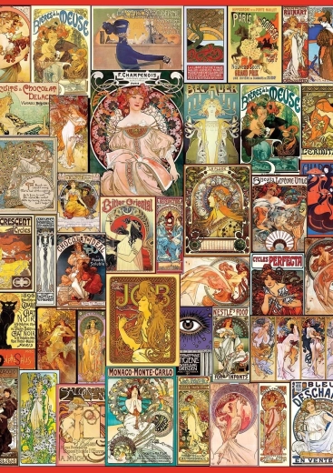 ART PUZZLE Jugendstil-Plakat – Puzzle mit 1500 Teilen