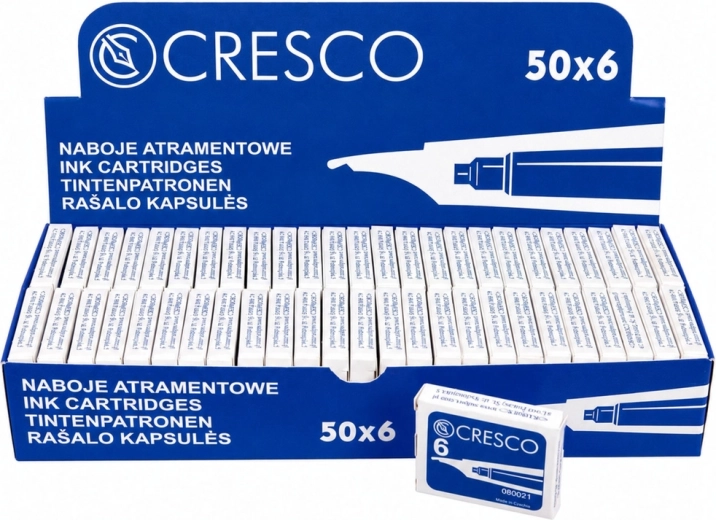 Patronen für den Füllfederhalter Cresco Sadpex blau, 6 Stk.