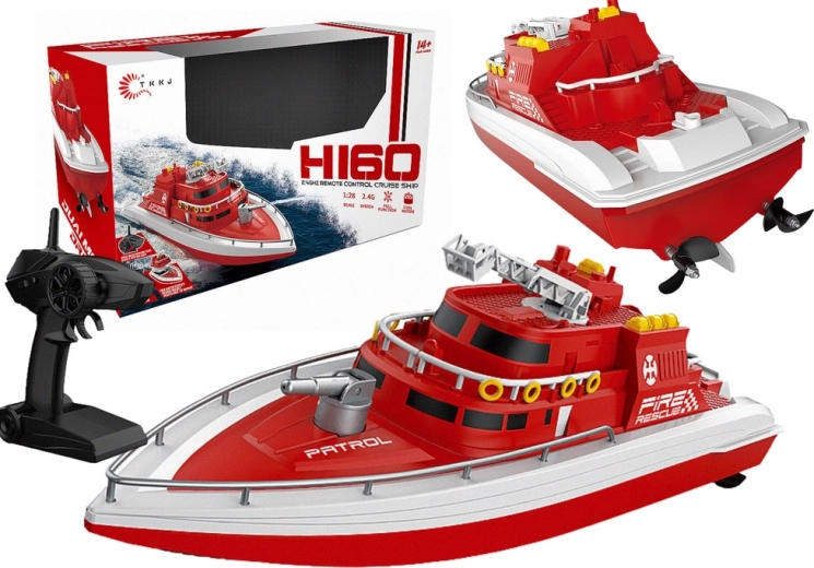 Rotes ferngesteuertes Boot