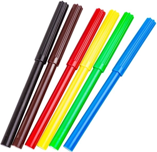 Filzstifte in 6 Farben für sofortiges Kreativsein