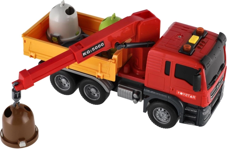 Funktionaler Kran mit Haken zum Verladen von Containern