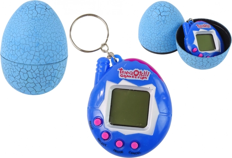 Tamagotchi im Spiel mit Ei Elektronisches Haustier blau