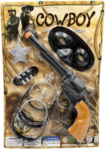 Cowboy-Set für Kinder – Revolver, Holster und Sheriffstern