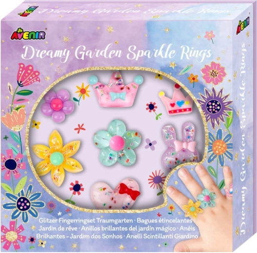 Glitzernde Ringe Garten – Set mit 7 Stück