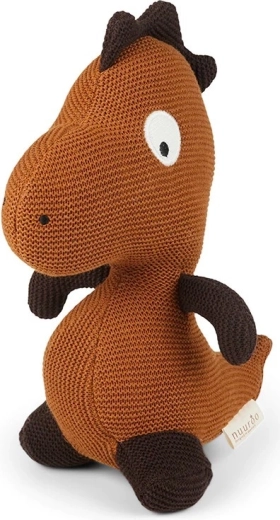 NuuRoo Andrea gestricktes Spielzeug Dino Caramel Café