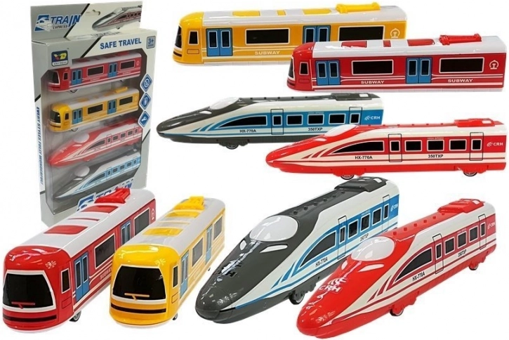 Set aus Waggons und Pendolino-Lokomotiven – verschiedene Ausführungen