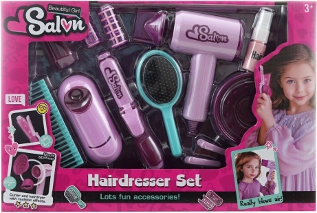 Beauty-Set für kleine Friseurinnen mit Föhn und Lockenstab