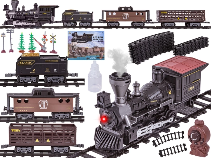 Elektrische Eisenbahnstrecke Fenfa – Güter-Dampflok mit Fernbedienung