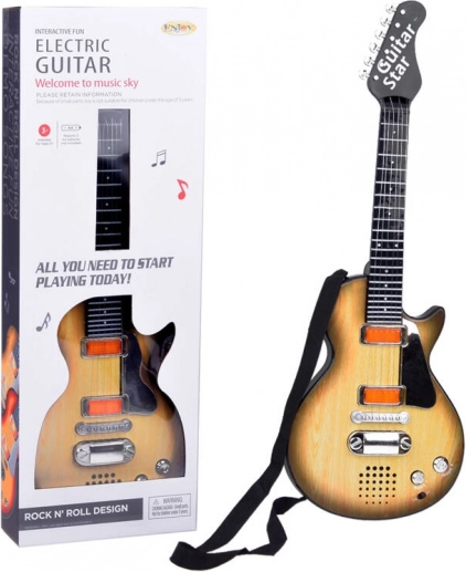 Elektrische Kinder-Gitarre Melodien Licht + Gurt IN0169 JA