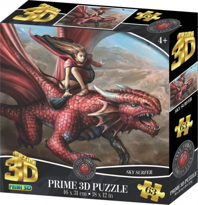 3D-Puzzle Drachenreiter 63 Teile