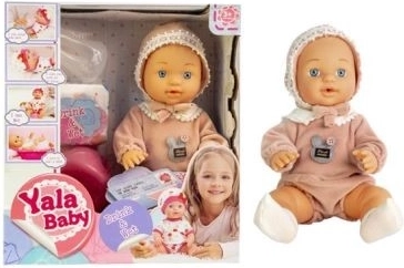 Babypuppe mit Zubehör, trinkt und pinkelt – 1 Stück