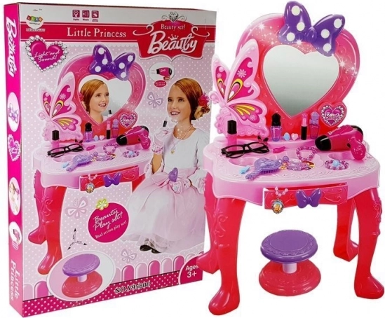 Kinder Schminktisch Herzspiegel und Zubehör