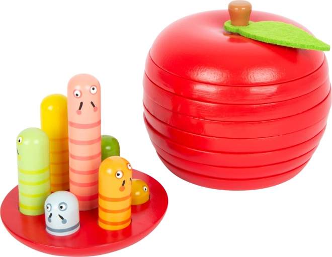 Steckpuzzle Apfel mit Würmchen
