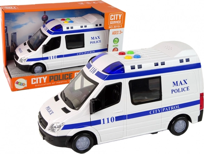 Polizeivan mit Reibungsantrieb, Lichtern und Geräuschen
