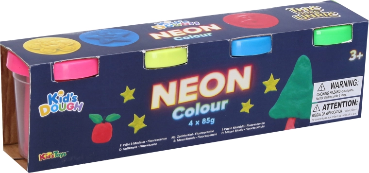 Neon-Knete 4 × 85 g