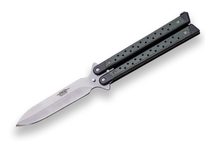 Joker Butterfly Taschenmesser Balisong 10,5 cm, synthetischer Griff