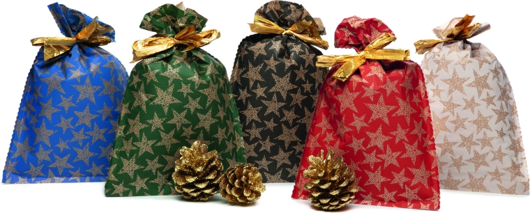 Papiertüte Sterne 16x25 cm