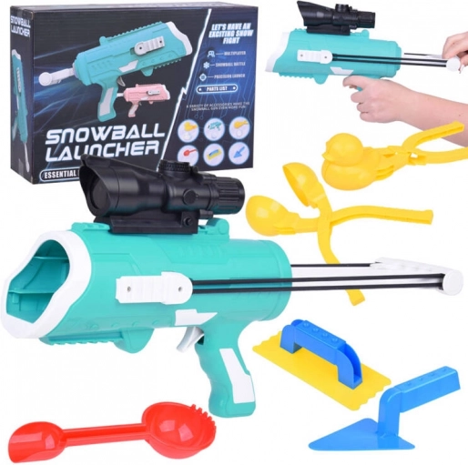 6-in-1 Set für Schneebälle mit Pistole und Formen für Kinder