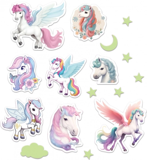 Leuchtende Wanddekoration Einhorn