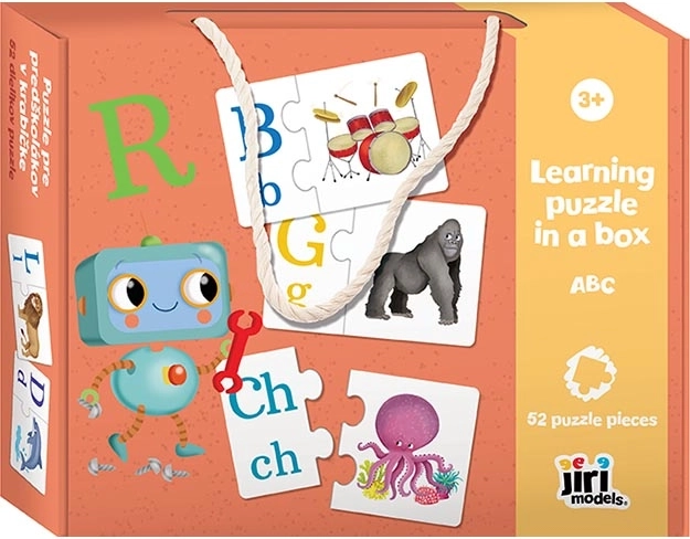Puzzle für Vorschulkinder in der Box ABC