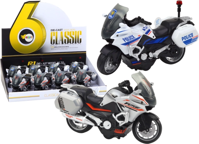 Reibungsmotorrad 1:10 Polizei Sport