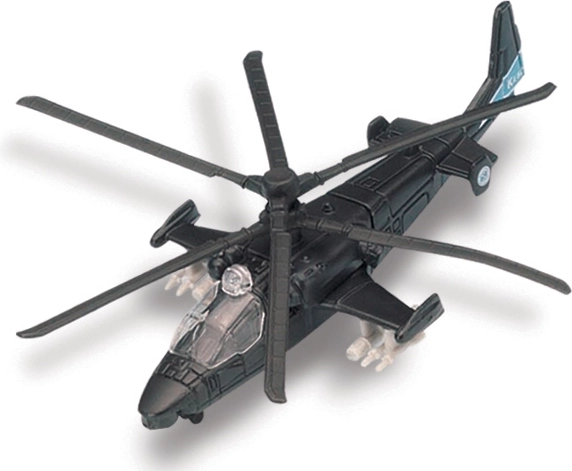 Maisto Fresh Metal Tailwinds KA-52 Alligator, matt schwarzes Flugzeugmodell