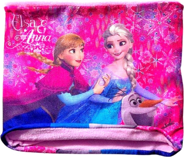 Rosa Kinder-Halswärmer Frozen mit Elsa, Anna und Olaf
