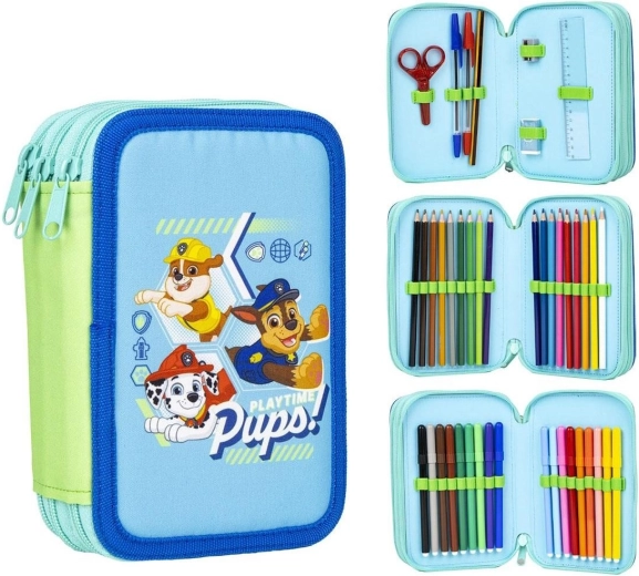 Ausgestattetes dreistöckiges Federmäppchen Paw Patrol