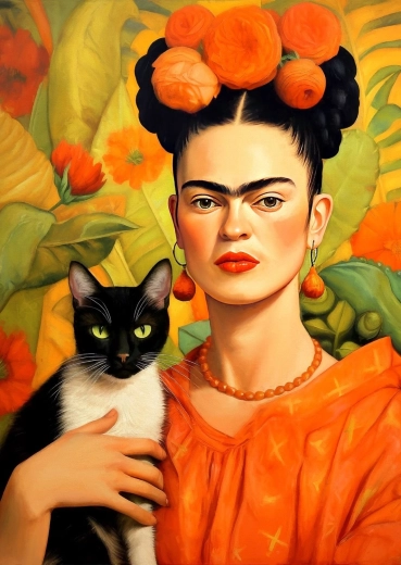 Enjoy Puzzle Frida Kahlo mit Katze 1000 Teile
