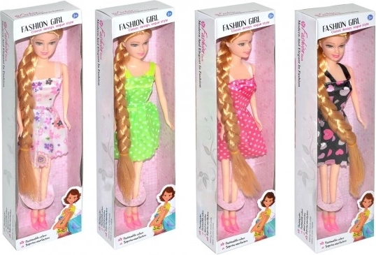 Puppe mit Zöpfen 28 cm