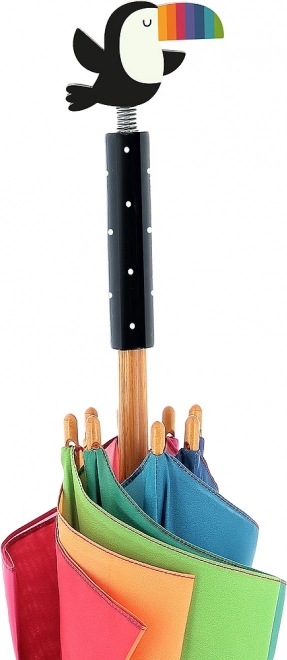 Kinder-Regenschirm mit Tukan – Regenbogen-Design Andy Westface