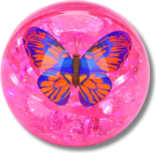 Glitzernde Konfetti und Schmetterling im Inneren