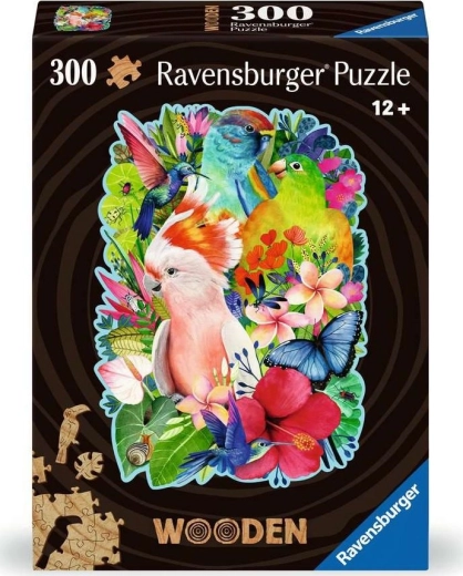 Ravensburger Holz-Konturenpuzzle „Wunderschöne Vögel“ (300 Teile)