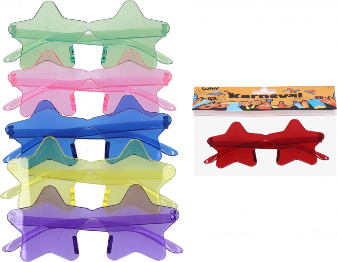 Karnevalsbrille in Sternform – aus Kunststoff