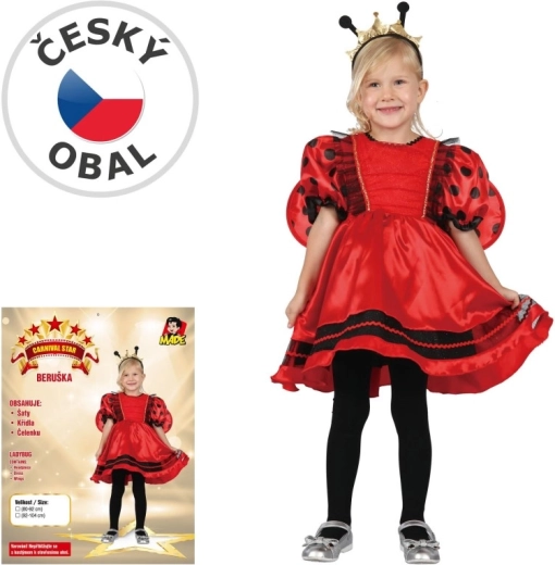 Karnevalskleid Marienkäfer für Kinder 92–104 cm