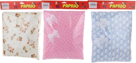 Set Bettdecke, Kissen und Unterlage für Puppen – Bärchen, Schäfchen, Schleifen