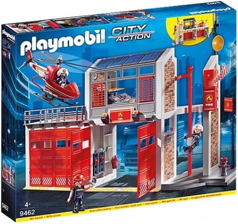 Playmobil City Action große Feuerwache mit Hubschrauber