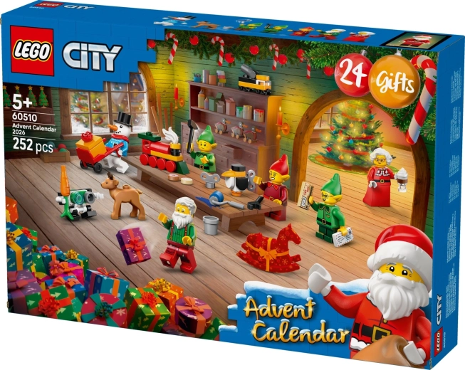 Aufklappbare Unterlage mit Santa Claus’ Werkstatt