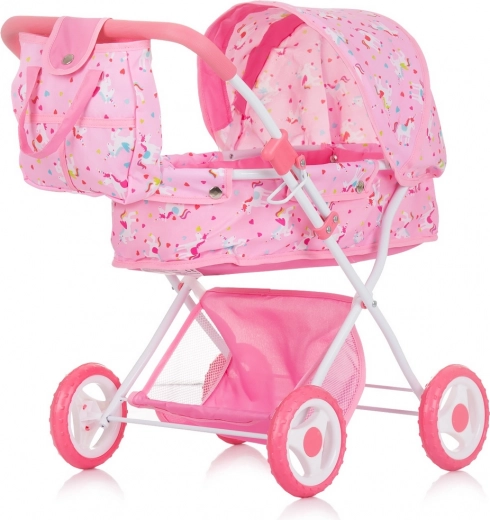 Chipolino Puppenwagen mit Tiefwanne Dora – Einhorn