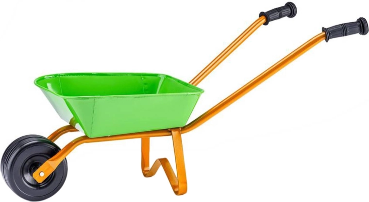 Merkur Kinder-Metallschubkarre grün-orange - 1 Stück