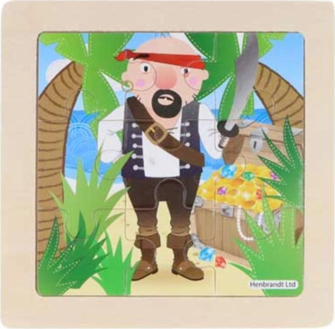 Holzpuzzle Pirat 9 Teile