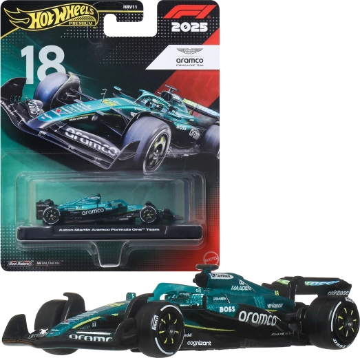 Hot Wheels Premium Formel 1 Aston Martin Aramco Lance Stoll #18 - 1 Stück