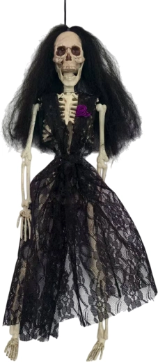 Partydekoration Skelett im Kleid