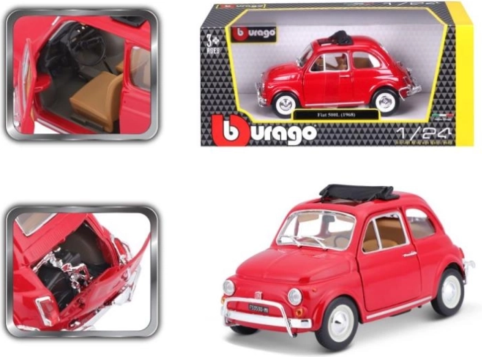Bburago 1:24 Fiat 500L (1968) Rot