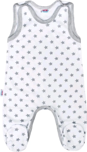 Baby-Strampler New Baby Classic II grau mit Sternchen