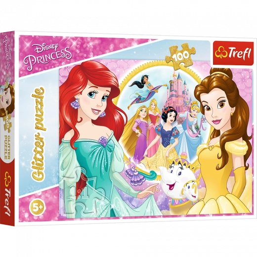 Puzzle mit 100 Teilen mit Glitzer – Erinnerungen an BELLA und ARIEL von TREFL