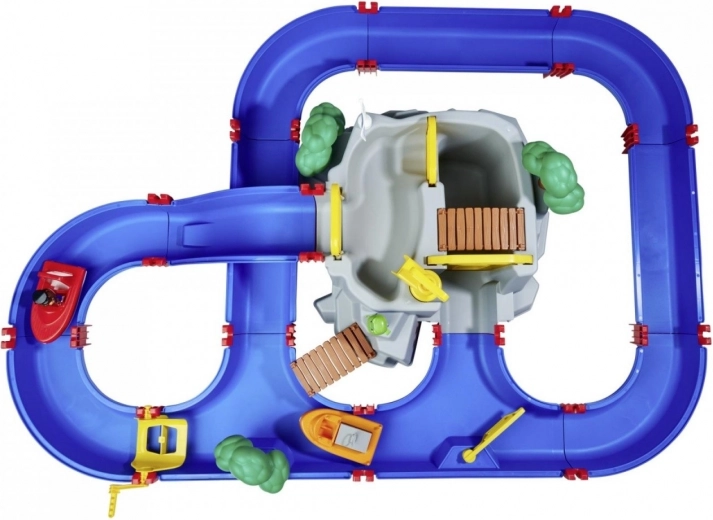 Großes Set mit 69 Teilen, 2 Booten und 3 Figuren