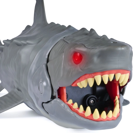 Interaktiver Megalodon, der auf Bewegungen reagiert