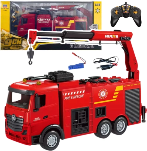 RC-Feuerwehrfahrzeug mit Kran 1:18